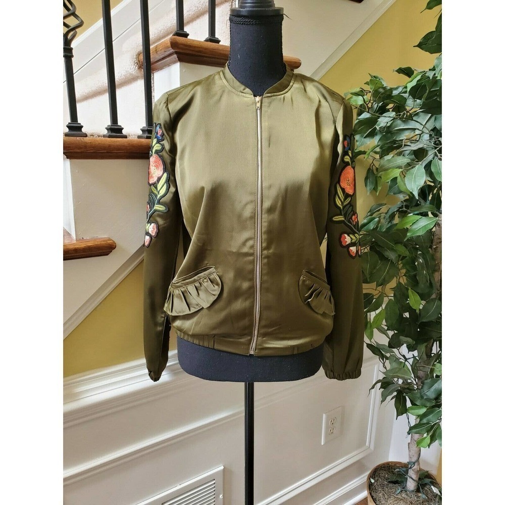 Karlie SatinBomber Jacket Size Small